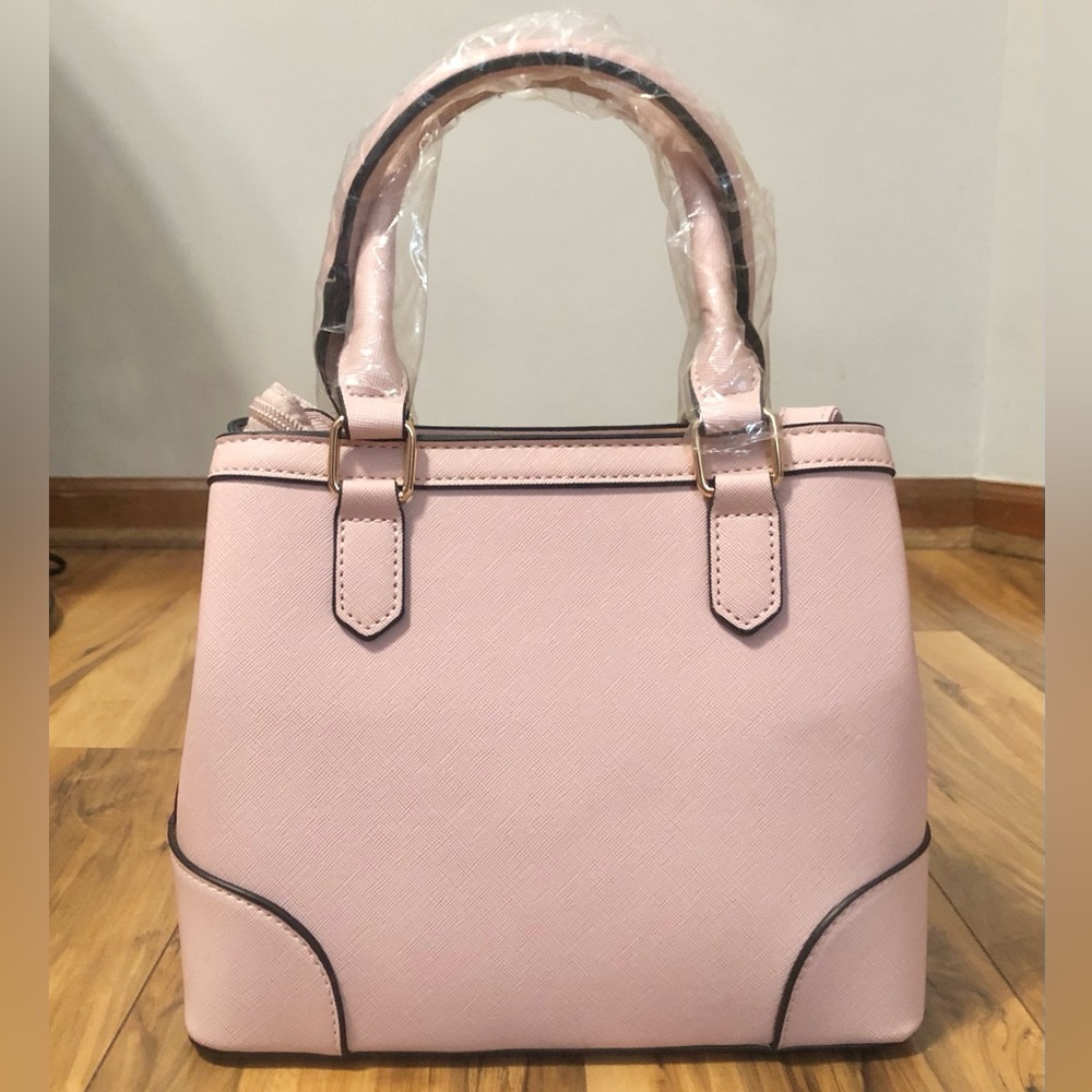 🌹🍃New Marilyn Monroe 3-Piece Pale Pink Leather Large Tote, Satchel & Clutch Set - Picture 8 of 13